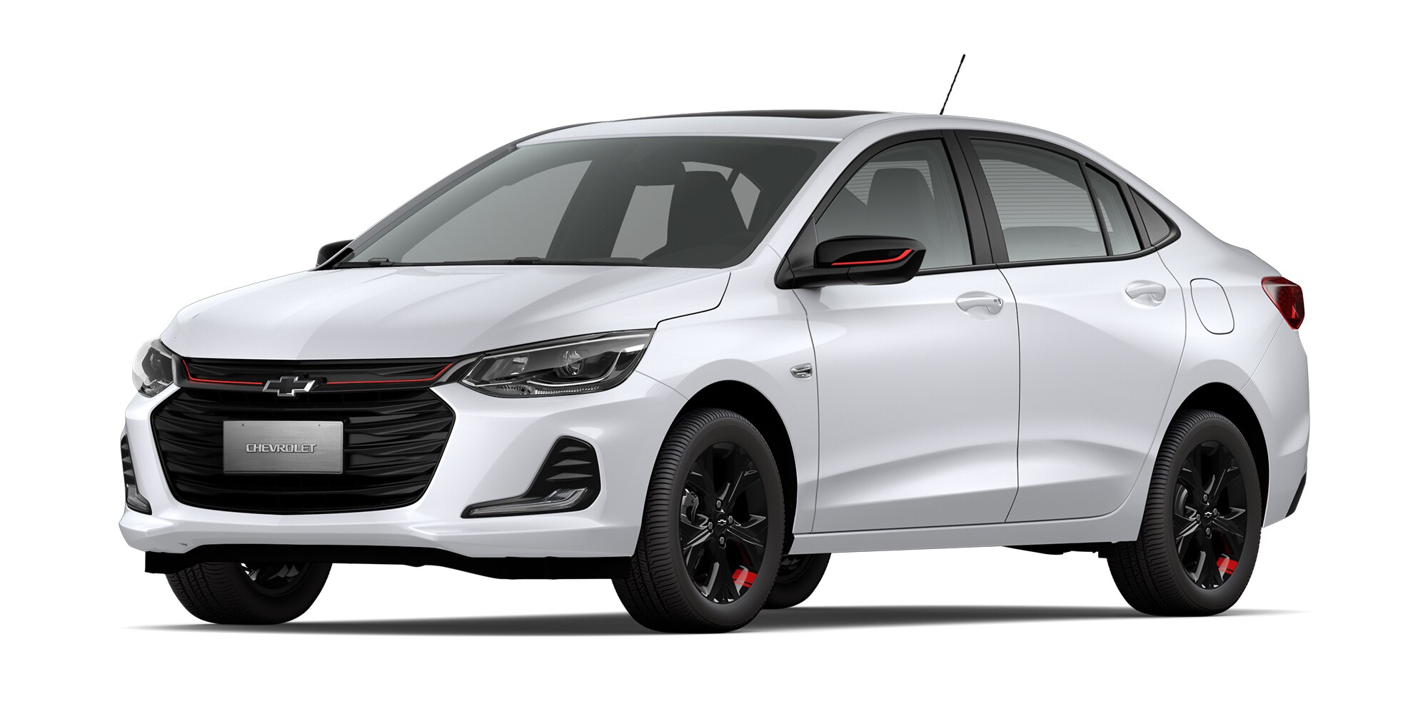 Chevrolet Onix 2025, sedán deportivo en color blanco