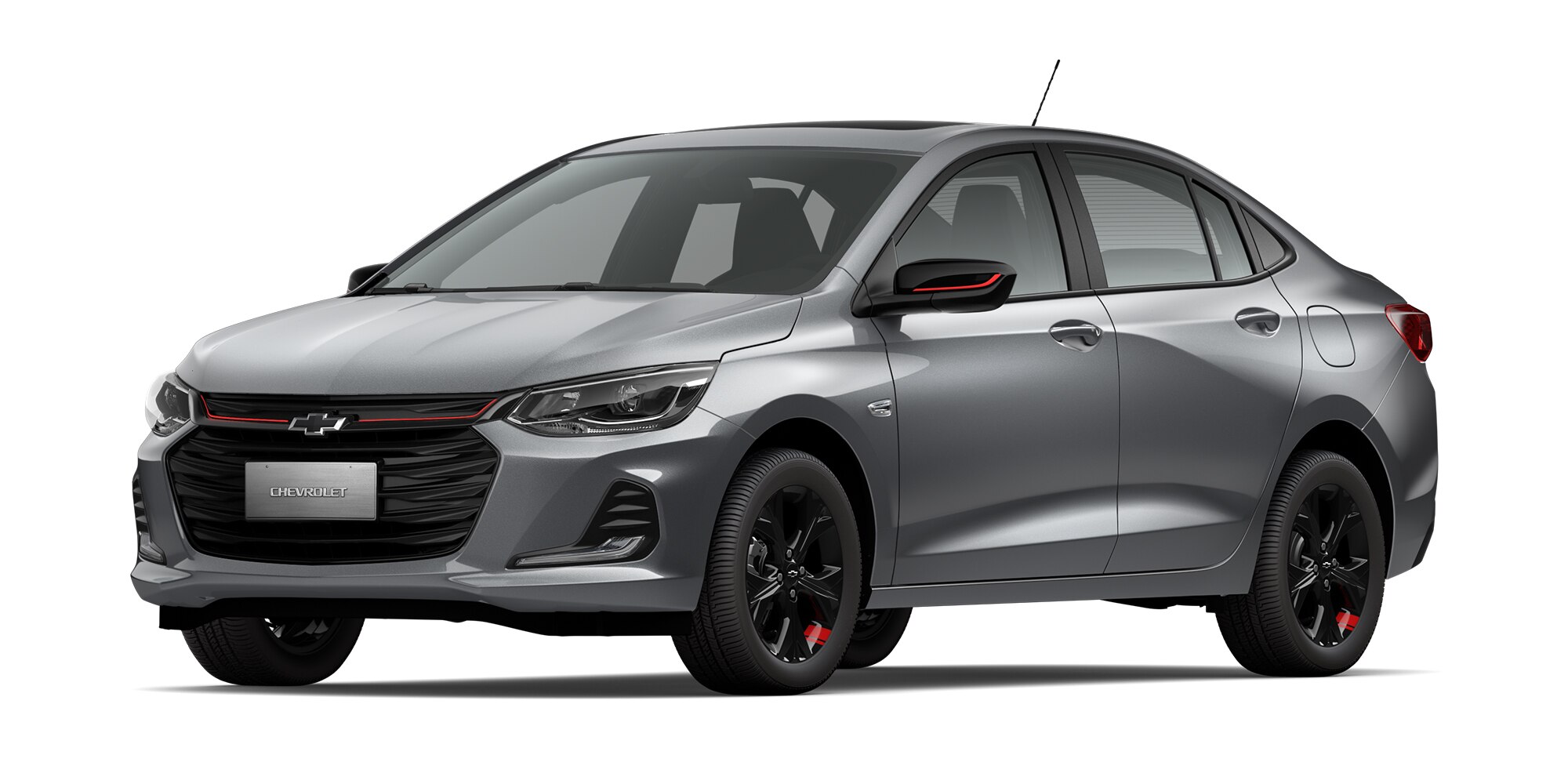 Chevrolet Onix 2025, sedán deportivo en color gris platino