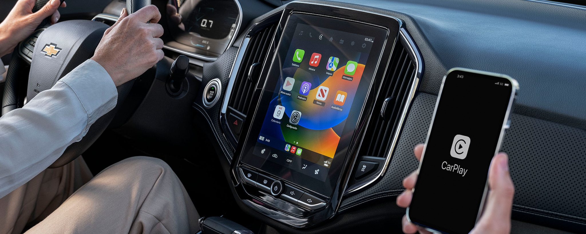 Sistema de Infoentretenimiento Chevrolet con Bluetooth dentro de Captiva ICE