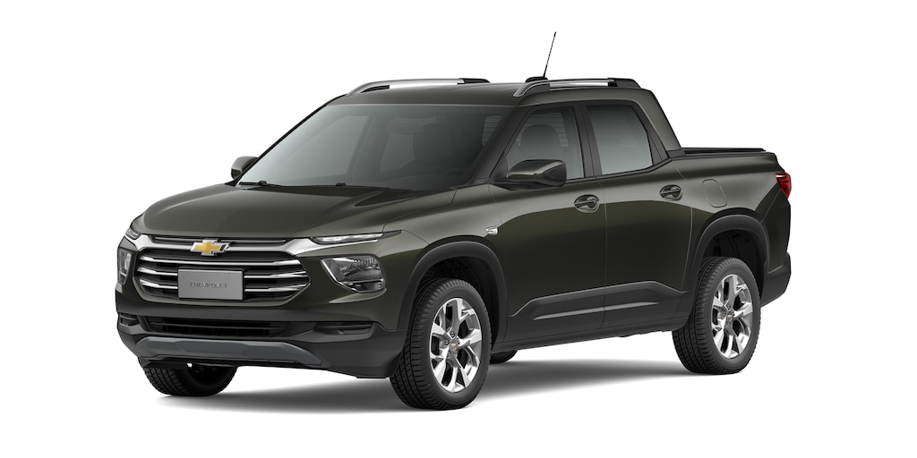 Nueva camioneta pickup compacta nueva Chevrolet Montana 2024 disponible en color Mocha Metálico