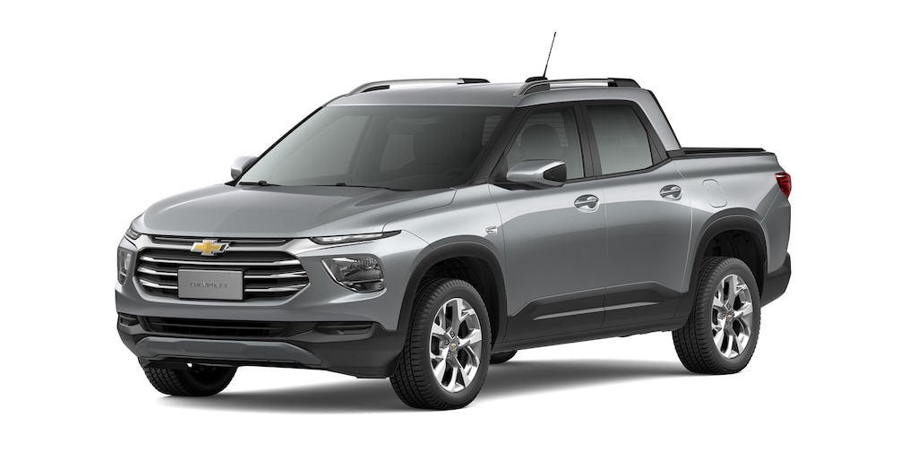 Nueva camioneta pickup compacta nueva Chevrolet Montana 2024 disponible en color Plata Eléctrico