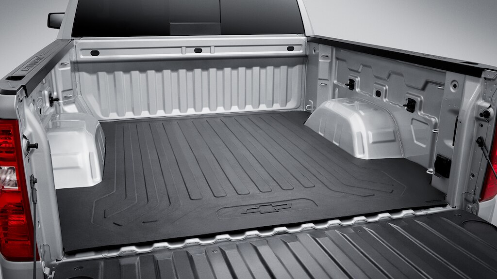 Tapete de vinil con emblema para el área de carga de tu Chevrolet Silverado Turbo 2025, camioneta de trabajo