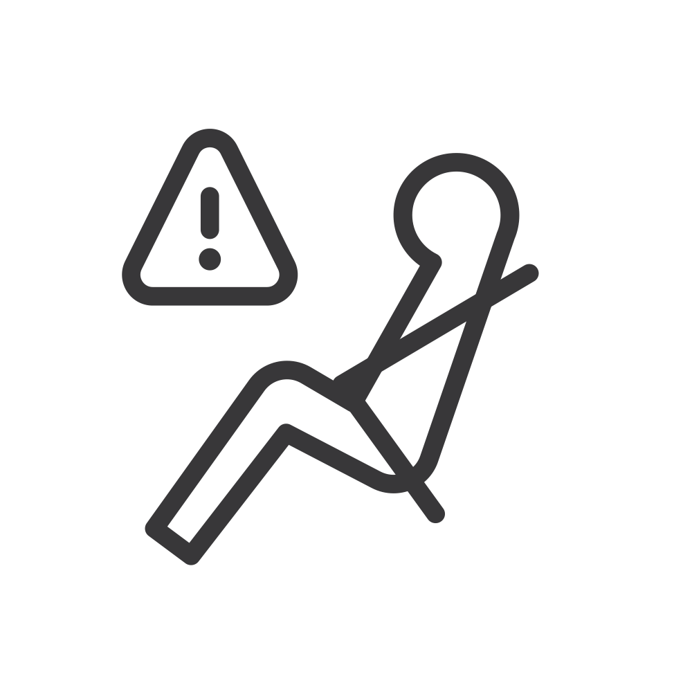 Ícono alerta de cinturón de seguridad en todas las posiciones de Chevrolet Aveo Sedán 2026, protege tus pasajeros