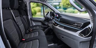 Interiores en tela de la nueva Chevrolet Express Max 2025